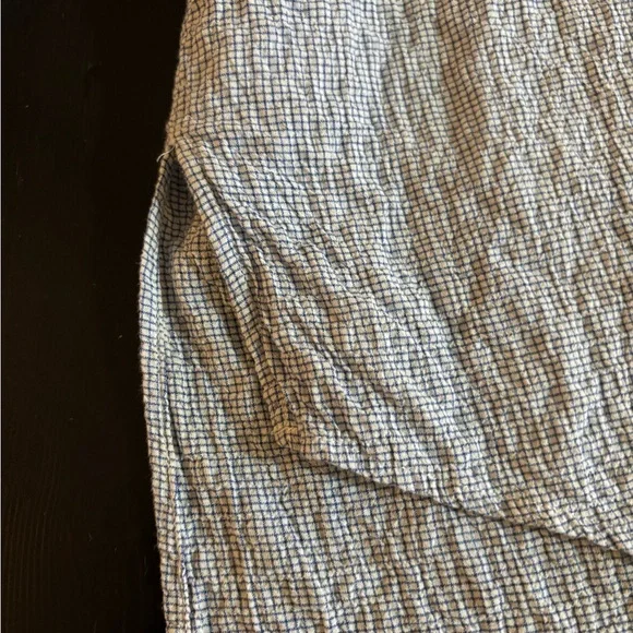 Free People Women’s Checkered Lightweight Top – Blue/White – Size M - Picture 4 of 7